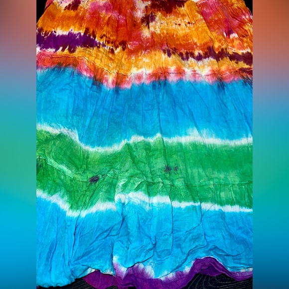 Earthbound Multi Color Maxi Dress Large - Picture 6 of 6